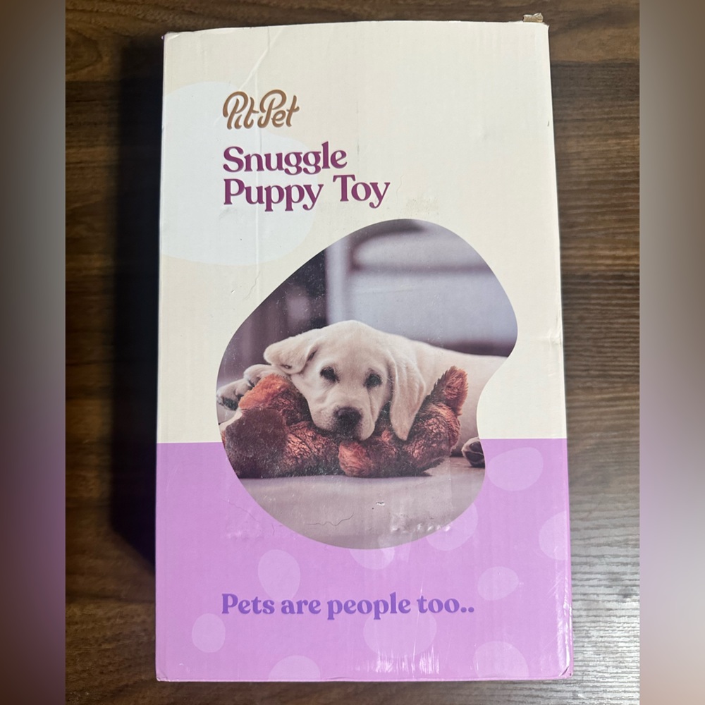 Snuggle Puppy Toy with heartbeat - Brown and Cream - Picture 2 of 7